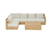 Siena 5-Seater Acacia Wood Modular Sofa Set