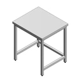 Durable Stainless Steel Table with Open Base - Grade 304 Brushed Finish