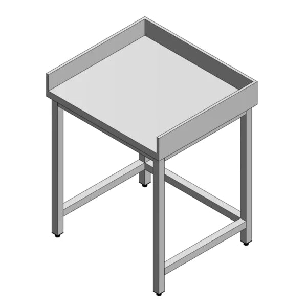 Durable Stainless Steel Table with Side Splashes and Open Base - Ideal for Commercial Kitchens