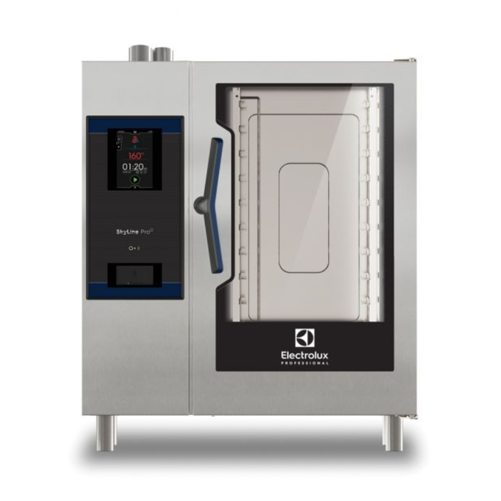 ELECTROLUX SKYLINE PRO COMBI OVEN 10 GN 1/1 GAS . BOILER OPEN BASE WITH TRAY SUPPORT - ECOG101K2H0 image 0