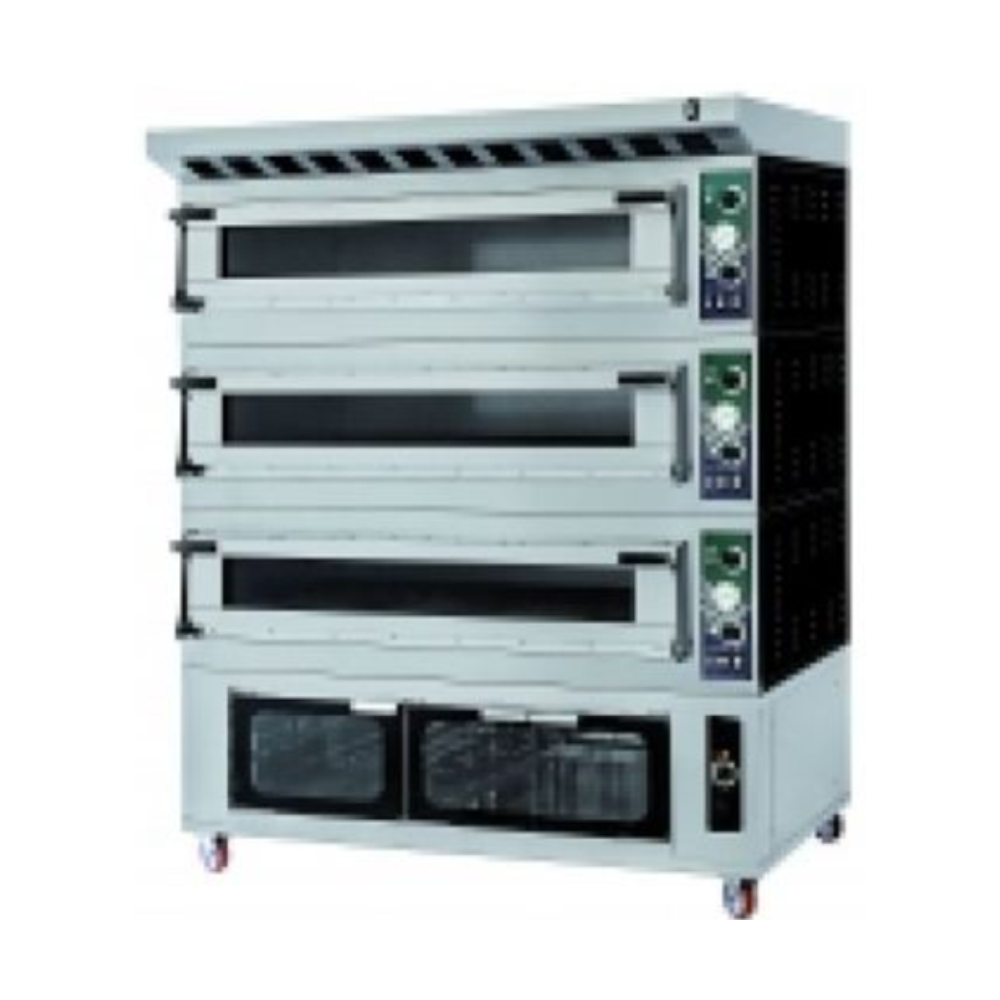 HOSTEK ELECTRIC OVEN 3 DECK+PROFER DUAL 6 GLASS image 0