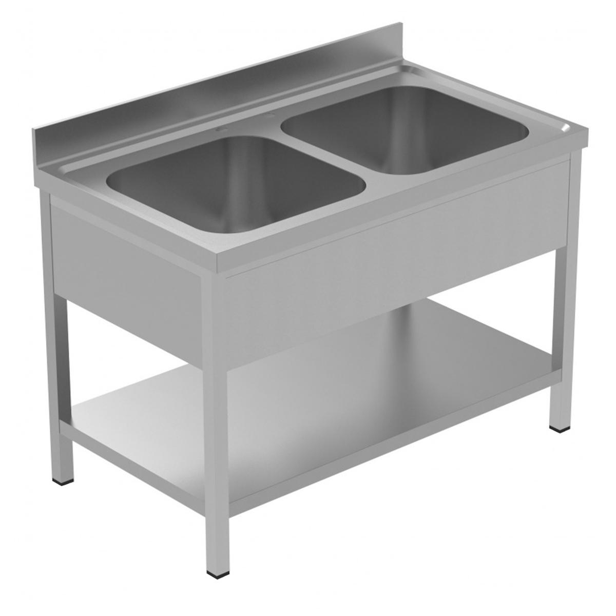 Sink on Stand 120X70X90 Middle Bowls 2 - SOS12070B2 image 0