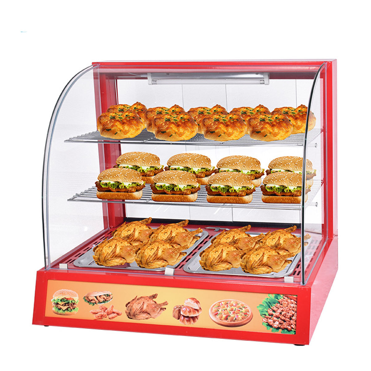 CURVED GLASS FOOD DISPLAY WARMING HX2P image 0