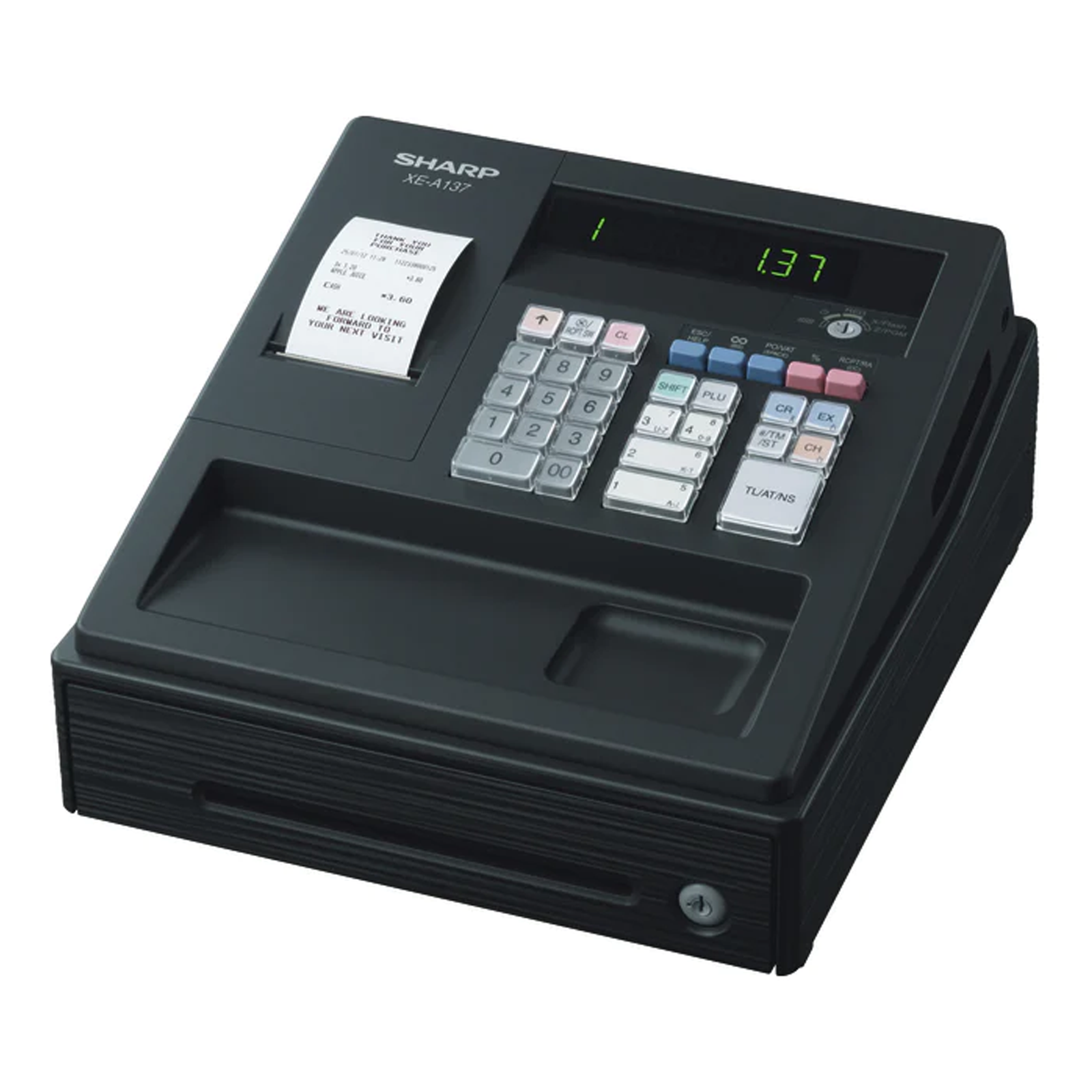 SHARP ELECTRONIC CASH REGISTER - SHARP-XE-A107B image 0