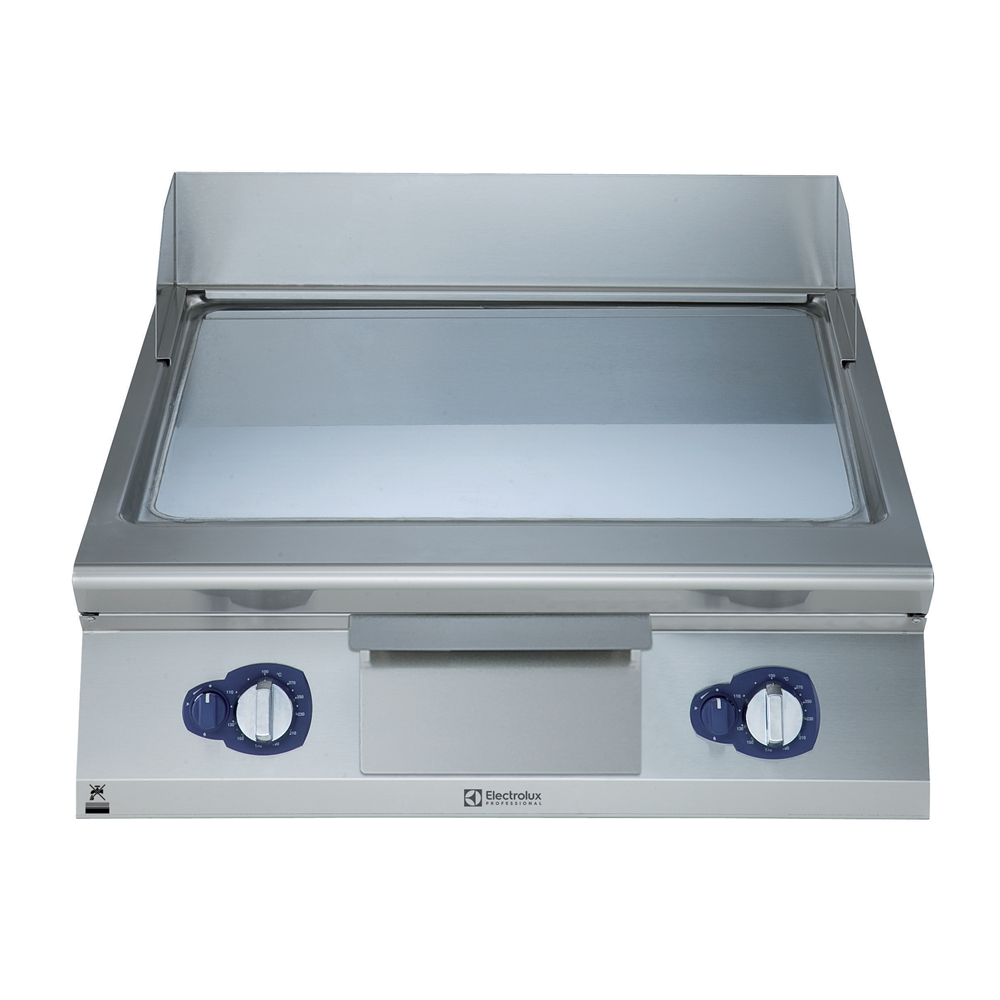 ELECTROLUX GRILL GAS FRYTOP POLISHED CHROME SMOOTH SLOPED PLATE 800 MM - E9FTGHCS00 image 0