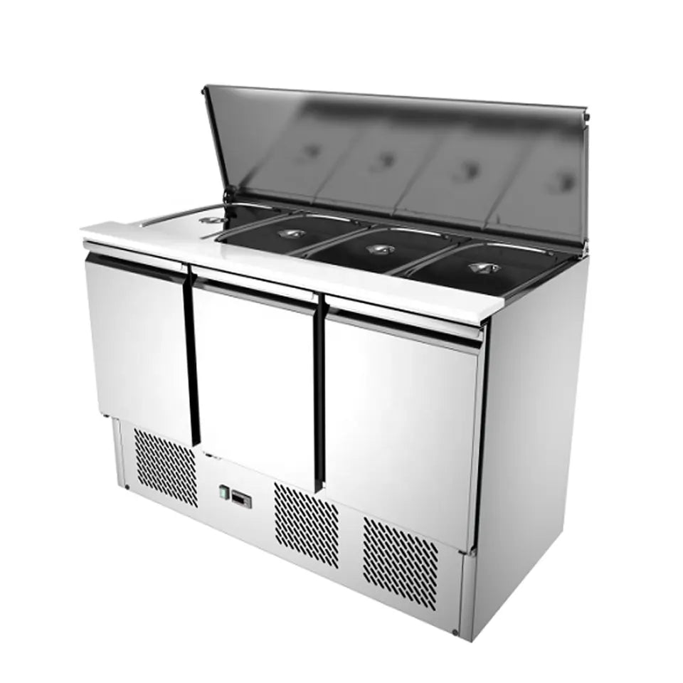 TECNOFRIGO Counter Chiller Italy 3 doors with open Salad bar no containers - TFS-903-STD image 0