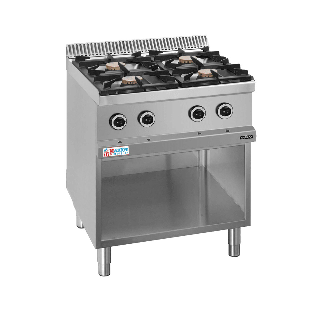 High-Performance 4-Burner Gas Cooker - MG7G4A77XL by MBM Italy