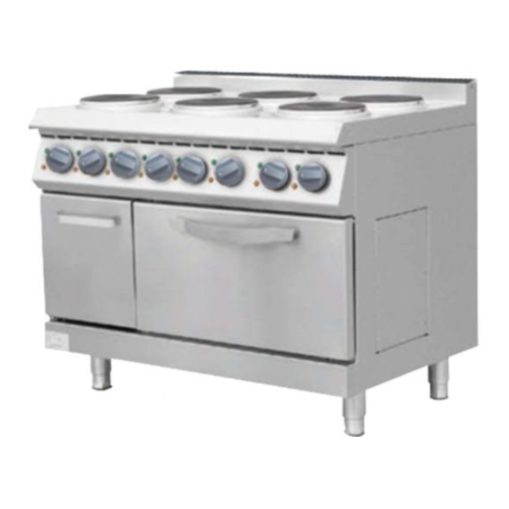 ALPHALUX ROUND ELECTRIC 6 HOT PLATE COOKER ON OVEN - AXEC-900-6RM image 0