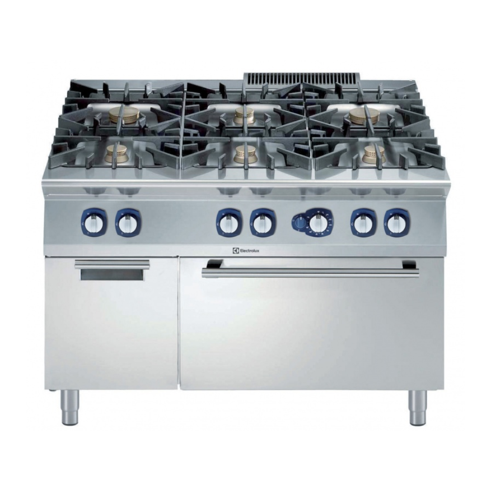 ELECTROLUX 6 BURNERS GAS RANGE ON OVEN image 0