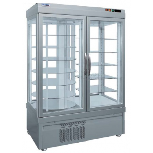 Refrigerated showcase 2 Doors with 7 rotating shelves7401 NFP Silver image 0
