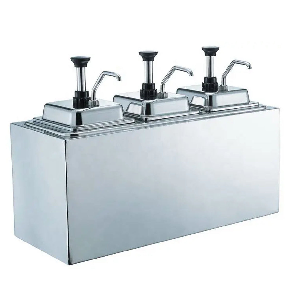 SS SAUCE WARMING PUMP TREE WITH ELECTRIC 3 THE CHEESE L16038 image 0