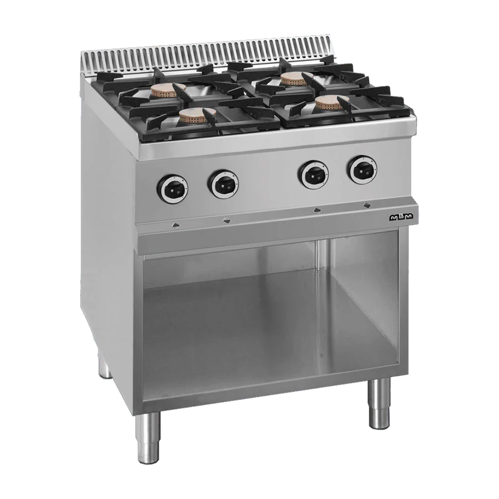 High-Performance 4-Burner Gas Cooker - MG7G4A77XL by MBM Italy