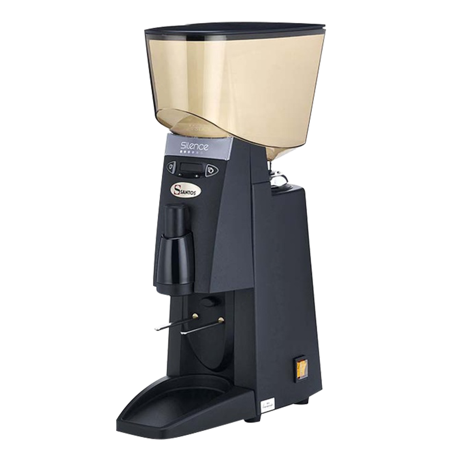 AUTOMATIC SILENT ESPRESSO COFFEE GRINDER BLACK WITH BLACK FRONT PANEL - SANTOS 55BFA image 0