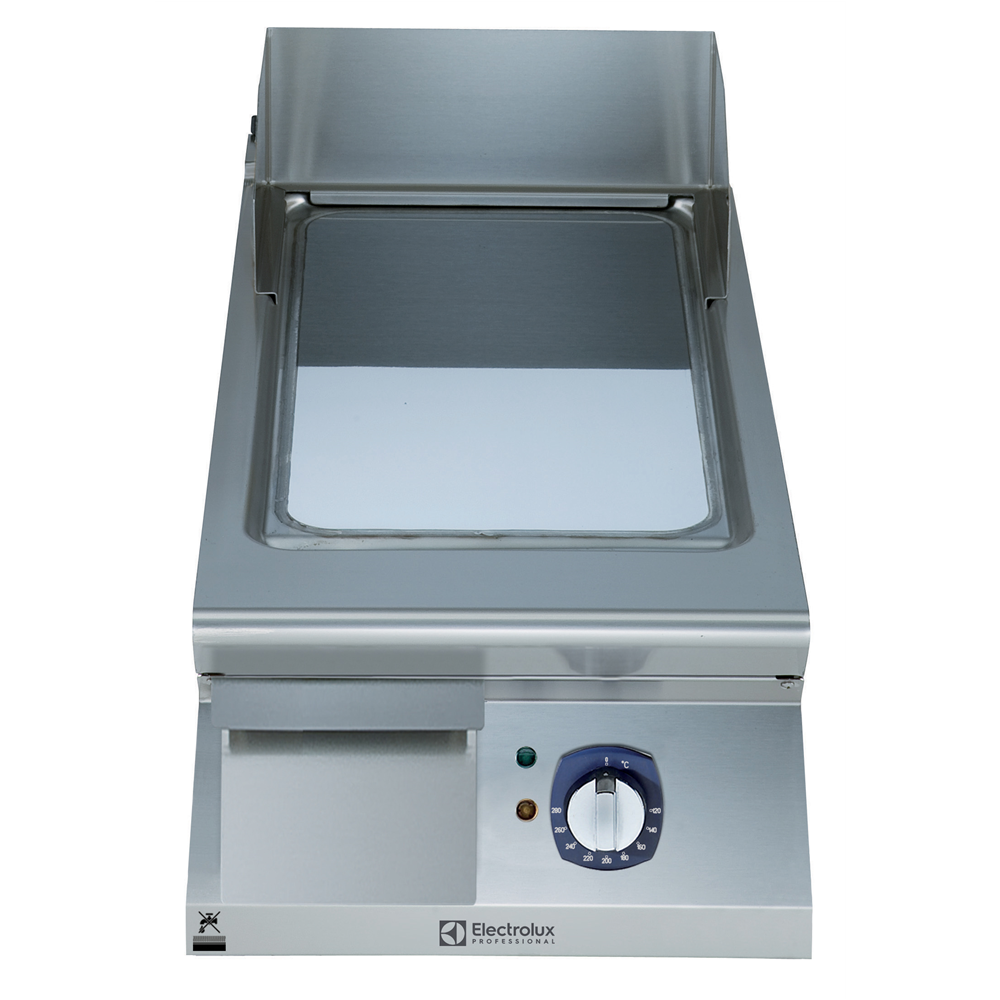 ELECTROLUX GRILL GAS FRYTOP POLISHED CHROME SMOOTH SLOPED PLATE 400 MM - E9FTGDCS00 image 0