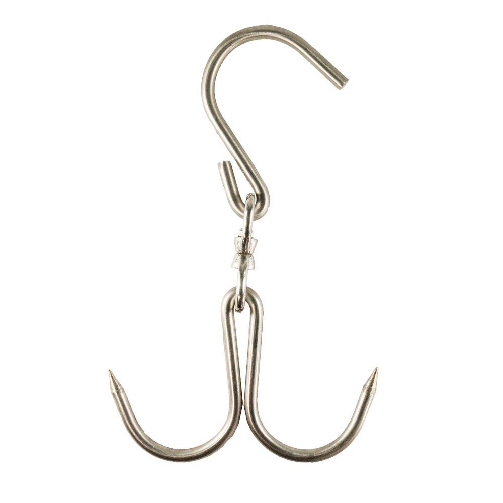 MH8D/S Meat Hook Double 8mm/STAINLESS image 0