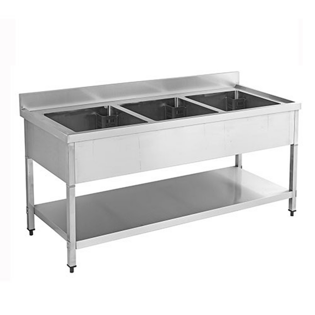 Sink on Stand 150X70X90 Middle Bowls 3 - SOS15070MB3 image 0