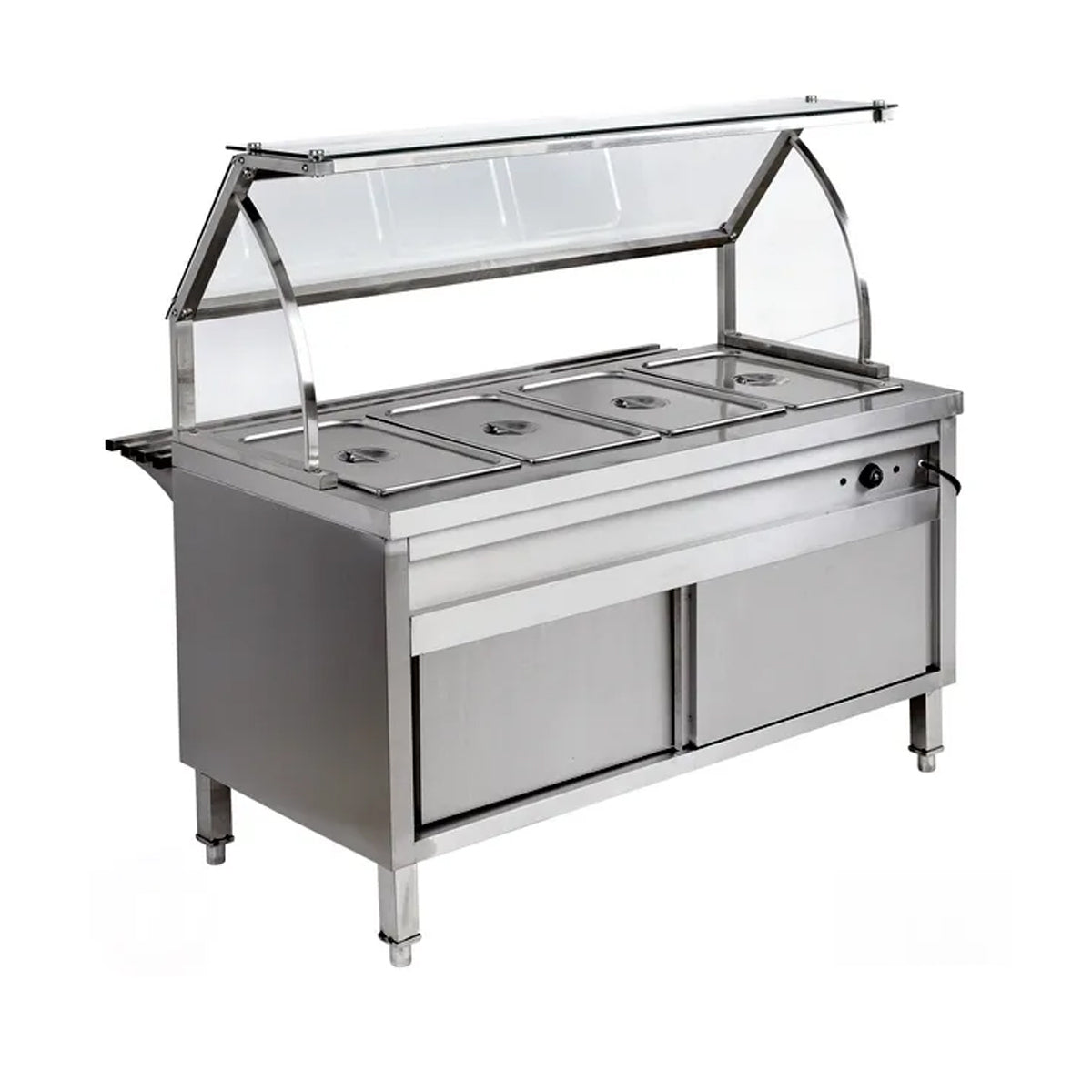 BAIN MARIE 4 GN GLASS TOP + CABINET EBMCG-150 image 0
