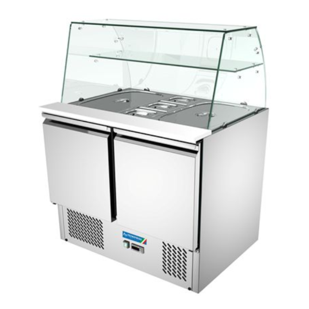 TECNOFRIGO SALAD COUNTER CHILLER 2 DOORTOP WITH GLASS TFS900T image 0