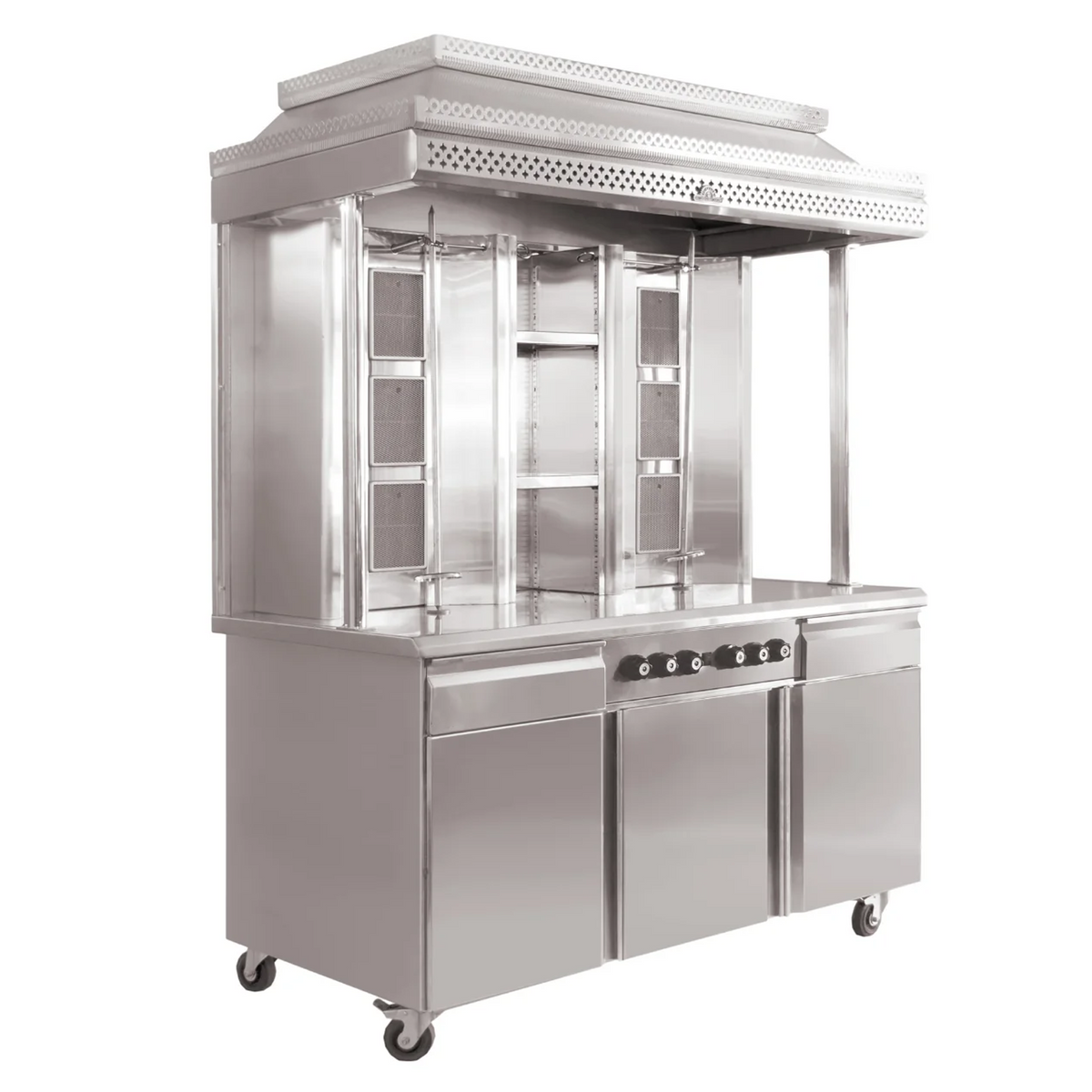 shawarma 6 burner on chiller 150X80X2100 Burner without warranty - SHC6BL15080 image 0