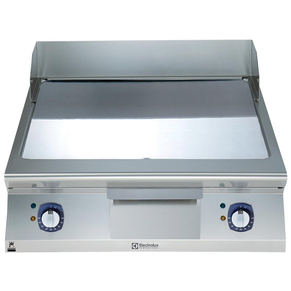 ELECTROLUX GRILL ELE.FRYTOP POLISHED CHROME SMOOTH SLOPED PLATE 800 MM - E9FTEHCS00 image 0
